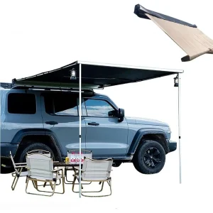 Vehicle Awning Roo Rack Pull-Out Tent Sun Shade UV50+, Retractable Car Side Awning