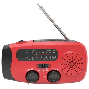 Portable Emergency Crank Radio with LED Flashlight